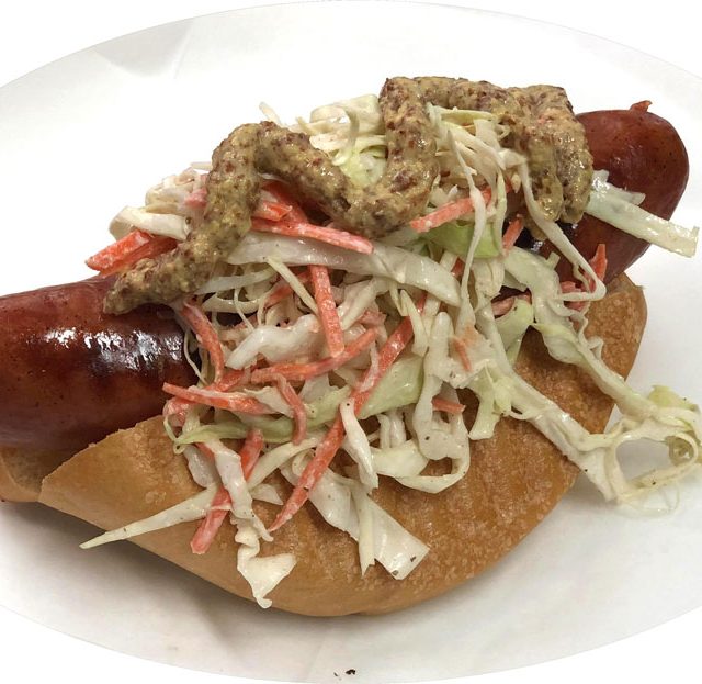 Alligator Sausage Sandwich