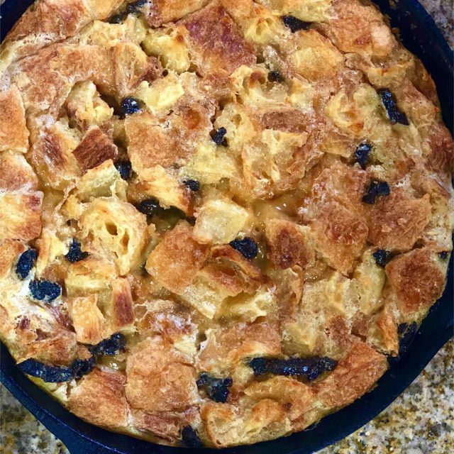 Cast Iron Bread Pudding