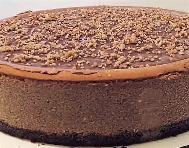 Dark Chocolate Cheesecake Gentleman Jack Ganache Toasted Pecan Topping