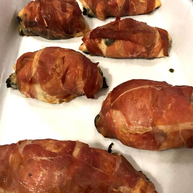 Pancetta Wrapped Stuffed Chicken Breast