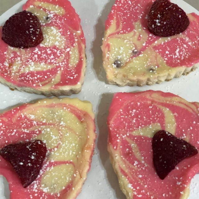 Strawberry Lemonade Cheesecake Hearts